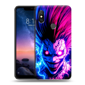 Силиконовый чехол на Xiaomi RedMi Note 6 Pro с принтом Death note Тетрадь смерти