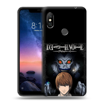 Силиконовый чехол на Xiaomi RedMi Note 6 Pro с принтом Death note Тетрадь смерти