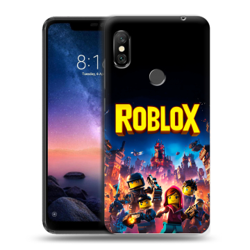 Силиконовый чехол на Xiaomi RedMi Note 6 Pro с принтом Roblox Роблокс