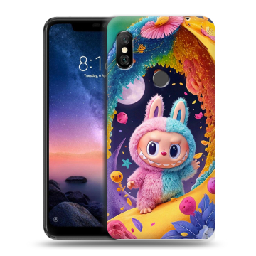 Силиконовый чехол на Xiaomi RedMi Note 6 Pro с принтом Labubu Лабубу Силиконовый чехол на Xiaomi RedMi Note 6 Pro с принтом Labubu Лабубу