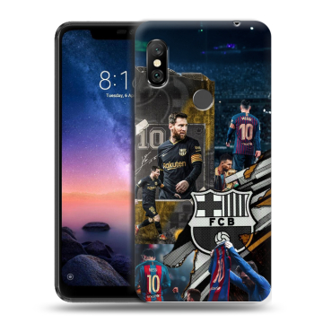 Силиконовый чехол на Xiaomi RedMi Note 6 Pro с принтом Messi Barcelona Силиконовый чехол на Xiaomi RedMi Note 6 Pro с принтом Messi Barcelona