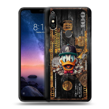 Силиконовый чехол на Xiaomi RedMi Note 6 Pro с принтом Дональд Дак Доллар