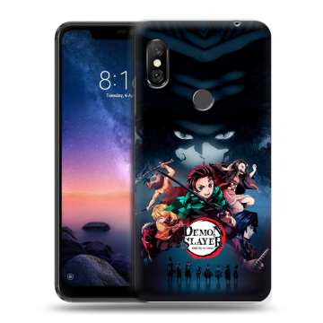 Силиконовый чехол на Xiaomi RedMi Note 6 Pro с принтом Demon Slayer Клинок рассекающий демонов Силиконовый чехол на Xiaomi RedMi Note 6 Pro с принтом Demon Slayer Клинок рассекающий демонов