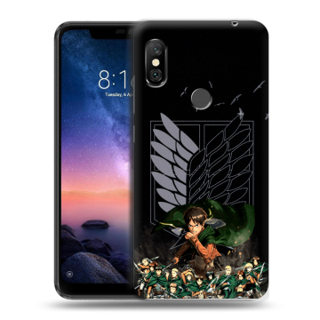 Силиконовый чехол на Xiaomi RedMi Note 6 Pro с принтом Атака титанов