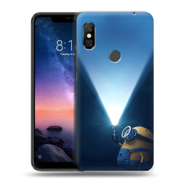 Силиконовый чехол на Xiaomi RedMi Note 6 Pro с принтом Миньоны