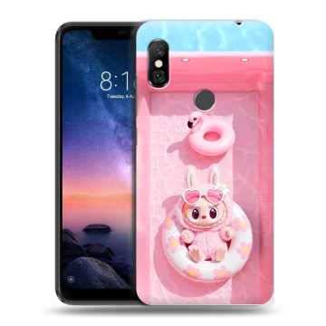 Силиконовый чехол на Xiaomi RedMi Note 6 Pro с принтом Labubu Лабубу Силиконовый чехол на Xiaomi RedMi Note 6 Pro с принтом Labubu Лабубу