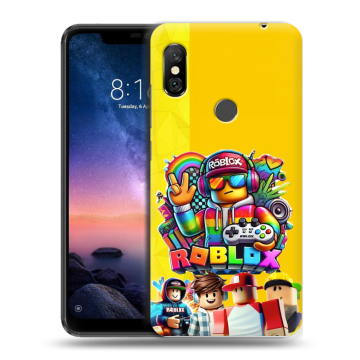 Силиконовый чехол на Xiaomi RedMi Note 6 Pro с принтом Roblox Роблокс Силиконовый чехол на Xiaomi RedMi Note 6 Pro с принтом Roblox Роблокс