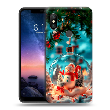 Силиконовый чехол на Xiaomi RedMi Note 6 Pro с принтом Новый год