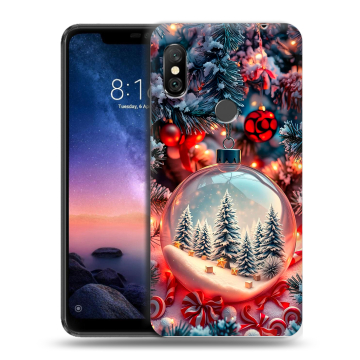 Силиконовый чехол на Xiaomi RedMi Note 6 Pro с принтом Новый год