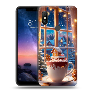 Силиконовый чехол на Xiaomi RedMi Note 6 Pro с принтом Новый год