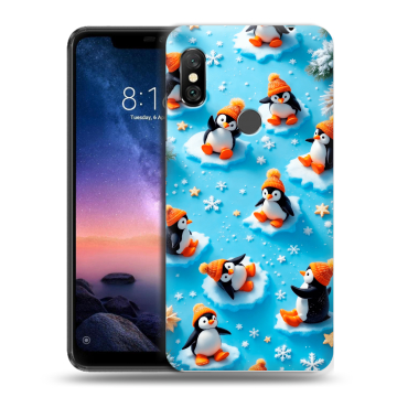 Силиконовый чехол на Xiaomi RedMi Note 6 Pro с принтом Новый год
