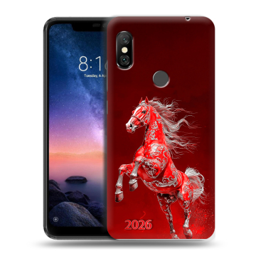 Силиконовый чехол на Xiaomi RedMi Note 6 Pro с принтом Новый год