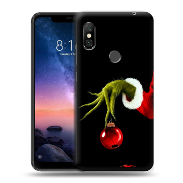 Силиконовый чехол на Xiaomi RedMi Note 6 Pro с принтом Новый год Гринч