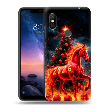 Силиконовый чехол на Xiaomi RedMi Note 6 Pro с принтом Новый год
