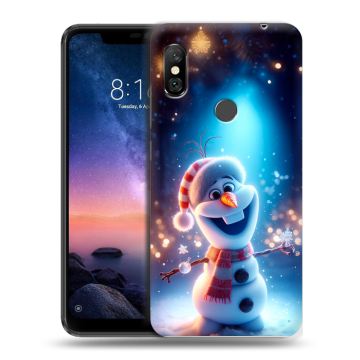Силиконовый чехол на Xiaomi RedMi Note 6 Pro с принтом Новый год