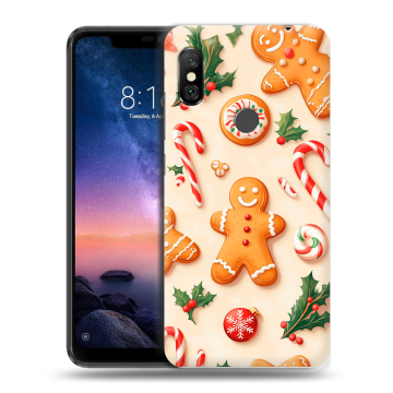 Силиконовый чехол на Xiaomi RedMi Note 6 Pro с принтом Новый год