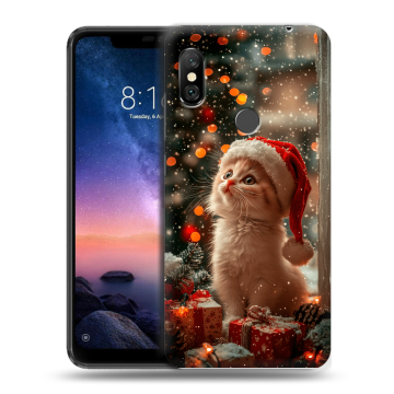 Силиконовый чехол на Xiaomi RedMi Note 6 Pro с принтом Новый год