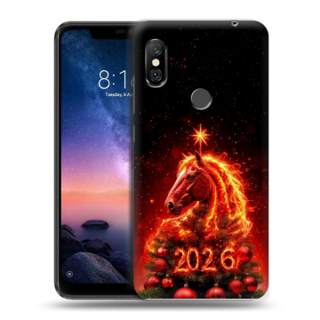 Силиконовый чехол на Xiaomi RedMi Note 6 Pro с принтом Новый год
