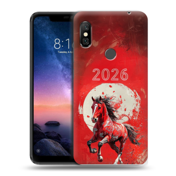 Силиконовый чехол на Xiaomi RedMi Note 6 Pro с принтом Новый год