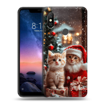 Силиконовый чехол на Xiaomi RedMi Note 6 Pro с принтом Новый год