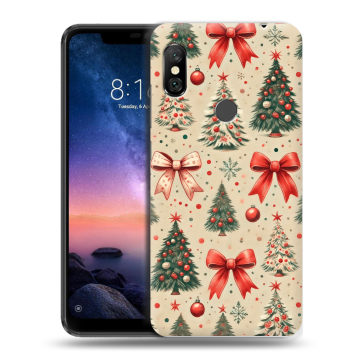 Силиконовый чехол на Xiaomi RedMi Note 6 Pro с принтом Новый год