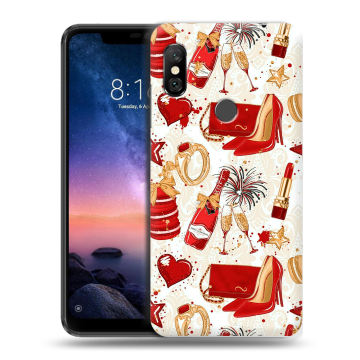 Силиконовый чехол на Xiaomi RedMi Note 6 Pro с принтом Новый год