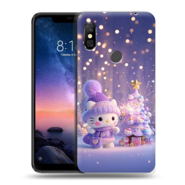 Силиконовый чехол на Xiaomi RedMi Note 6 Pro с принтом Новый год