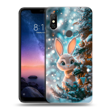 Силиконовый чехол на Xiaomi RedMi Note 6 Pro с принтом Новый год