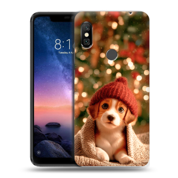 Силиконовый чехол на Xiaomi RedMi Note 6 Pro с принтом Новый год