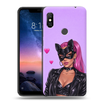 Силиконовый чехол на Xiaomi RedMi Note 6 Pro с принтом женский