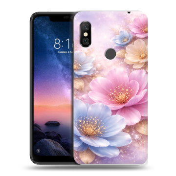 Силиконовый чехол на Xiaomi RedMi Note 6 Pro с принтом женский