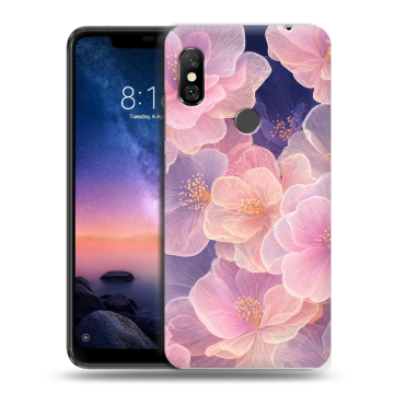 Силиконовый чехол на Xiaomi RedMi Note 6 Pro с принтом женский