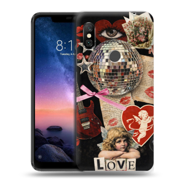 Силиконовый чехол на Xiaomi RedMi Note 6 Pro с принтом для девочек