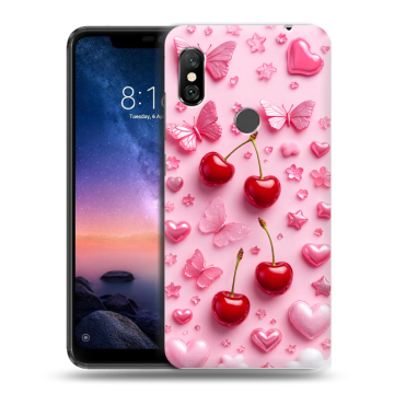 Силиконовый чехол на Xiaomi RedMi Note 6 Pro с принтом для девочек