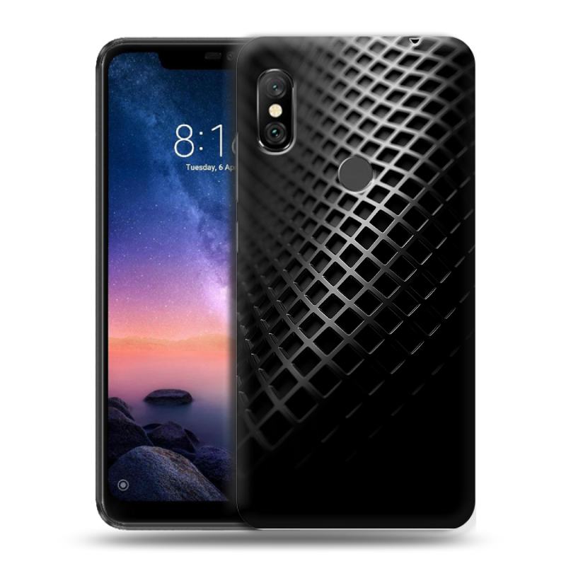 Силиконовый чехол на Xiaomi RedMi Note 6 Pro с принтом Текстура металла Силиконовый чехол на Xiaomi RedMi Note 6 Pro с принтом Текстура металла