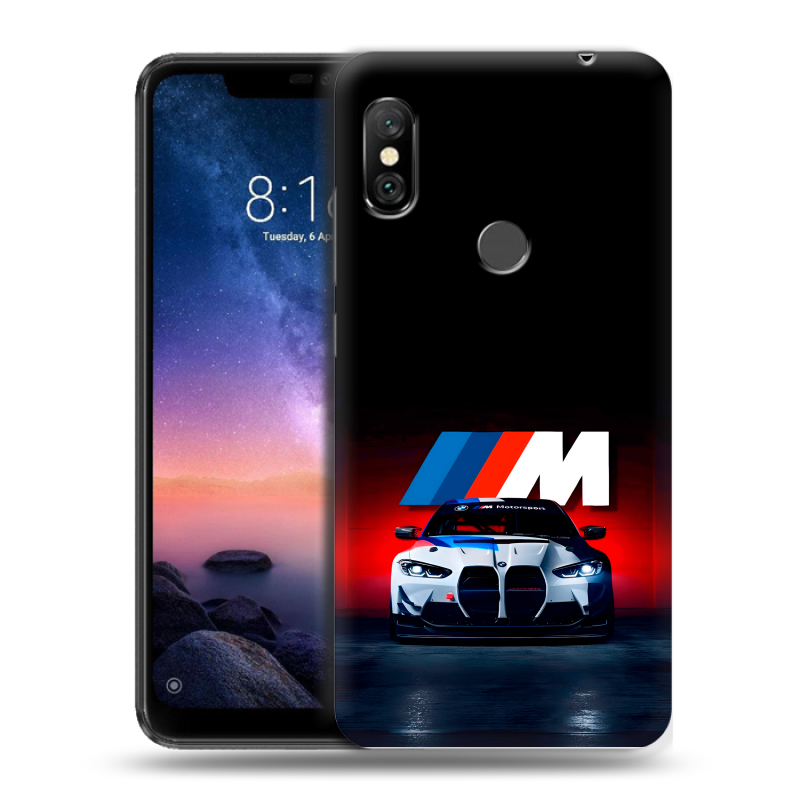 Силиконовый чехол на Xiaomi RedMi Note 6 Pro с принтом БМВ BMW Силиконовый чехол на Xiaomi RedMi Note 6 Pro с принтом БМВ BMW