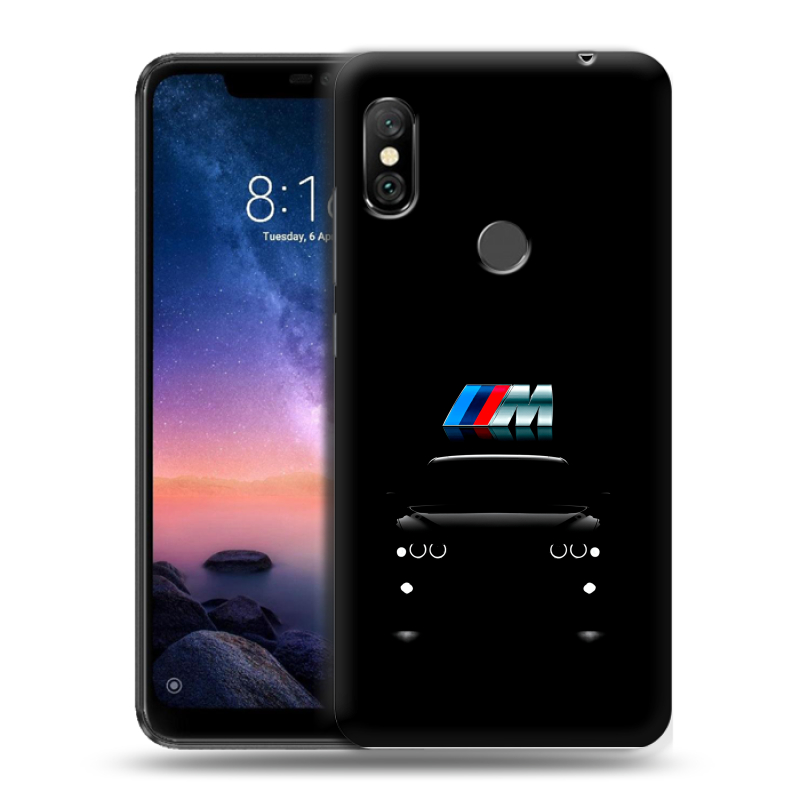 Силиконовый чехол на Xiaomi RedMi Note 6 Pro с принтом БМВ BMW Силиконовый чехол на Xiaomi RedMi Note 6 Pro с принтом БМВ BMW