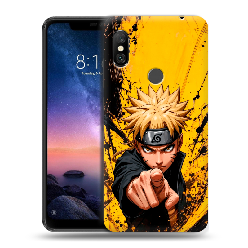 Силиконовый чехол на Xiaomi RedMi Note 6 Pro с принтом Naruto Наруто Силиконовый чехол на Xiaomi RedMi Note 6 Pro с принтом Naruto Наруто