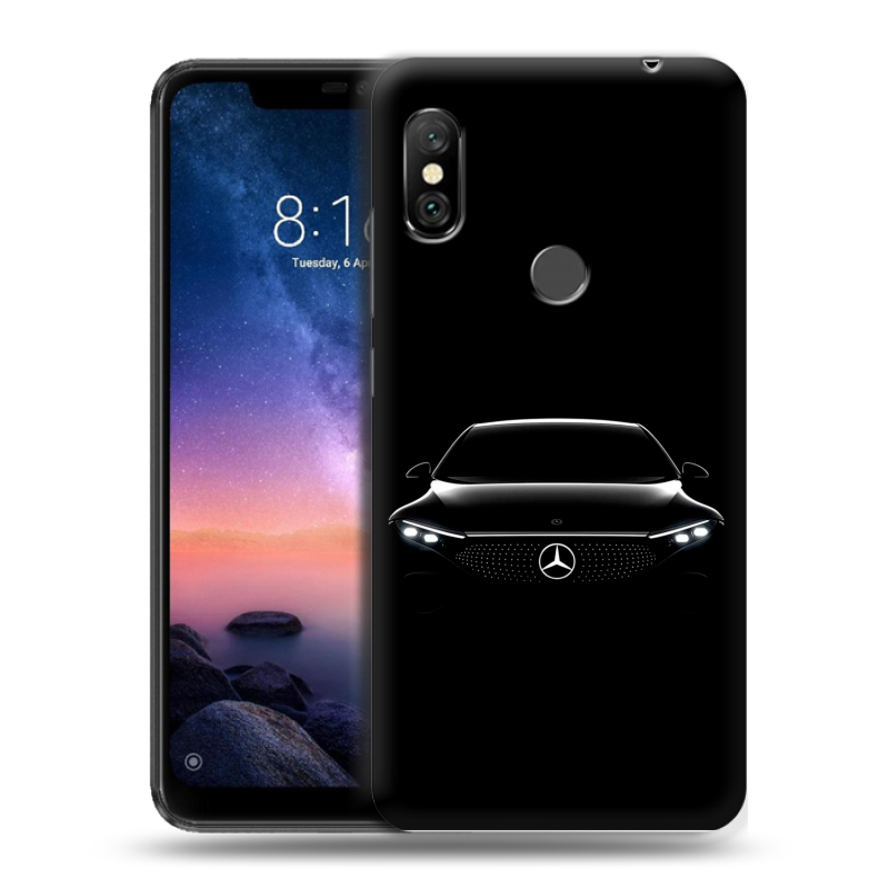Силиконовый чехол на Xiaomi RedMi Note 6 Pro с принтом Mercedes Мерседес Силиконовый чехол на Xiaomi RedMi Note 6 Pro с принтом Mercedes Мерседес