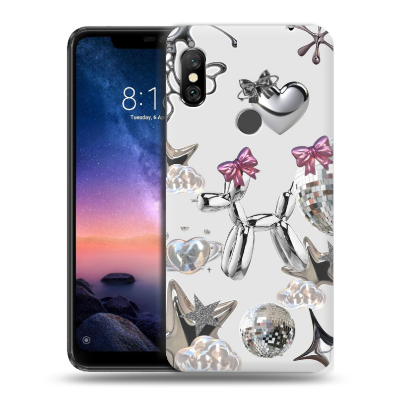 Силиконовый чехол на Xiaomi RedMi Note 6 Pro с принтом Y2K Силиконовый чехол на Xiaomi RedMi Note 6 Pro с принтом Y2K