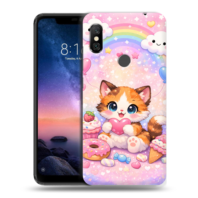 Силиконовый чехол на Xiaomi RedMi Note 6 Pro с принтом для девочек Силиконовый чехол на Xiaomi RedMi Note 6 Pro с принтом для девочек