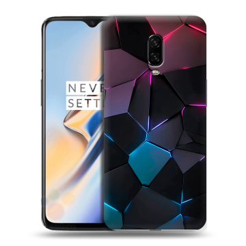Силиконовый чехол на OnePlus 6T с принтом Геометрия неона Силиконовый чехол на OnePlus 6T с принтом Геометрия неона