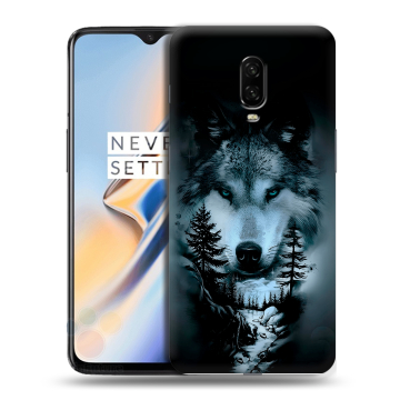 Силиконовый чехол на OnePlus 6T с принтом Лесной волк Силиконовый чехол на OnePlus 6T с принтом Лесной волк