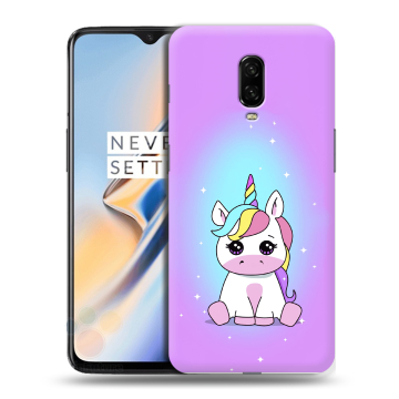 Силиконовый чехол на OnePlus 6T с принтом Единорог Силиконовый чехол на OnePlus 6T с принтом Единорог