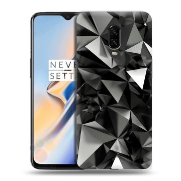 Силиконовый чехол на OnePlus 6T с принтом Черные кристаллы Силиконовый чехол на OnePlus 6T с принтом Черные кристаллы