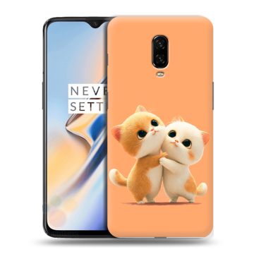 Силиконовый чехол на OnePlus 6T с принтом Милые котики Силиконовый чехол на OnePlus 6T с принтом Милые котики