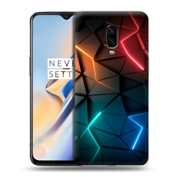 Силиконовый чехол на OnePlus 6T с принтом Абстракция неон Силиконовый чехол на OnePlus 6T с принтом Абстракция неон