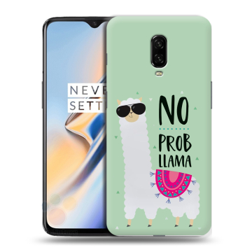 Силиконовый чехол на OnePlus 6T с принтом Лама Силиконовый чехол на OnePlus 6T с принтом Лама
