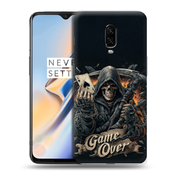 Силиконовый чехол на OnePlus 6T с принтом Скелет карты Силиконовый чехол на OnePlus 6T с принтом Скелет карты
