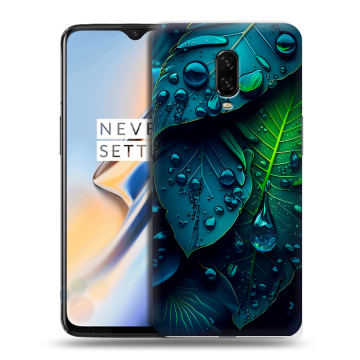 Силиконовый чехол на OnePlus 6T с принтом Листья Силиконовый чехол на OnePlus 6T с принтом Листья